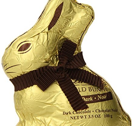 chocolate ounce lindt bunny dark gold leave