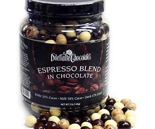 Chocolate Espresso Bean Blend - White, Milk & Dark Chocolate - 3lb Jar ...