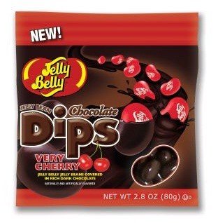 Jelly Belly Jelly Bean Chocolate Dips – Very Cherry – 2.8 Oz Bag (Pack of 12)