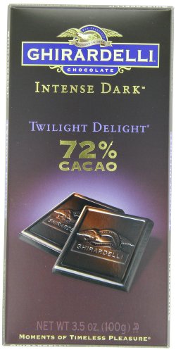 Ghirardelli Chocolate Intense Dark Bar, Twilight Delight 72% Cacao, 3.5-Ounce Bars (Pack of 6)