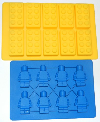 Building Bricks and Minifigure Ice Cube Tray or Candy Mold –for Lego lovers
