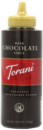 Torani Dark Chocolate Sauce, 16.5-Ounce Bottles (Pack of 6)