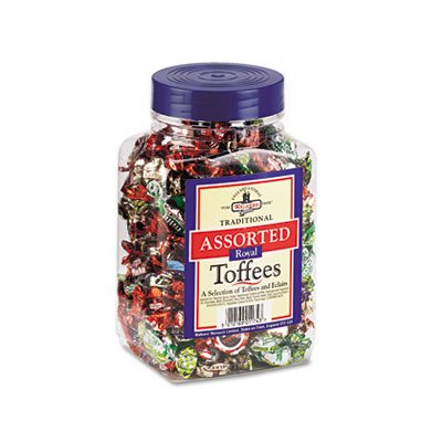 Office Snax OFX94054 Walker’s Assorted Royal Toffees, Reclosable Candy Tub, 2.75-Pound Tub