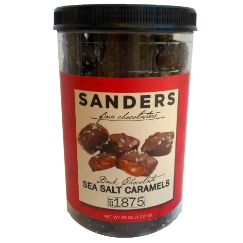 Sanders Dark Chocolate Sea Salt Caramels - 36 Ounce each Container