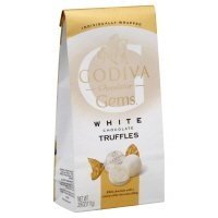 Godiva Chocolatier White Chocolate Truffle Gems 3.9 Oz Gift Bag (Pack of 2)