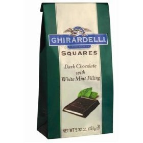 Ghirardelli Chocolate Dark Chocolate & Mint Squares Chocolates Gift Bag, 5.32 oz.