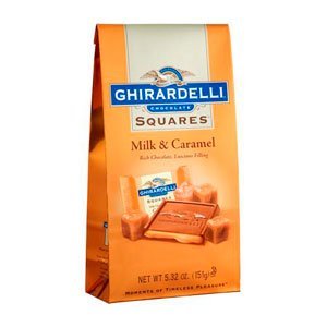 Ghirardelli Chocolate Milk Chocolate & Caramel Squares Chocolates Gift Bag, 5.32 oz.