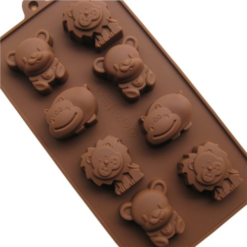 U-beauty 8-tray Animal Ice Cube Shape Silicone Chocolate Dinosaur Mold