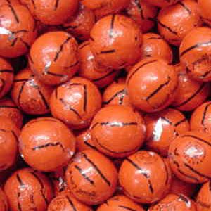 Chocolate Foil Basketballs