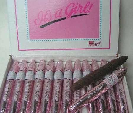 It’s a Girl Pink Chocolate Cigars – Box of 24