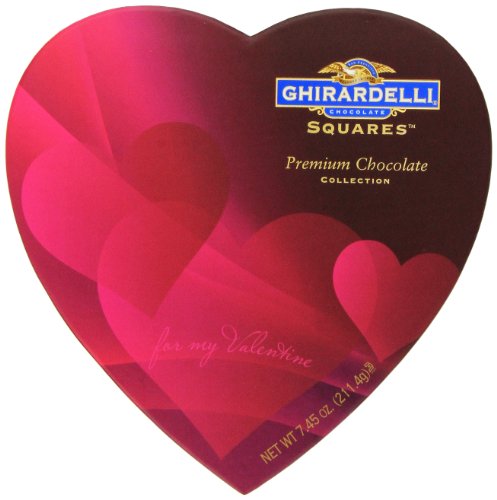 Ghirardelli Valentine’s Chocolate Squares, Premium Chocolate Assortment, 7.45-Ounce Heart Box