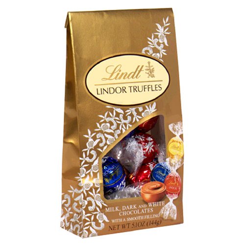 Lindt LINDOR Assorted Chocolate Truffles ,5.1 Ounce (Pack of 4)
