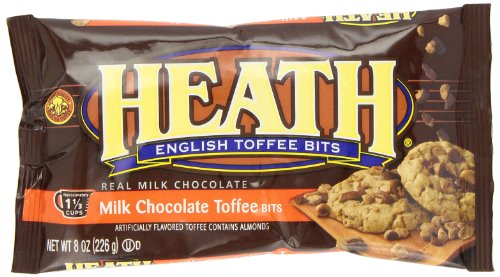 Heath Milk Chocolate Toffee Bits, 8-Ounce Bags (Pack of 12)