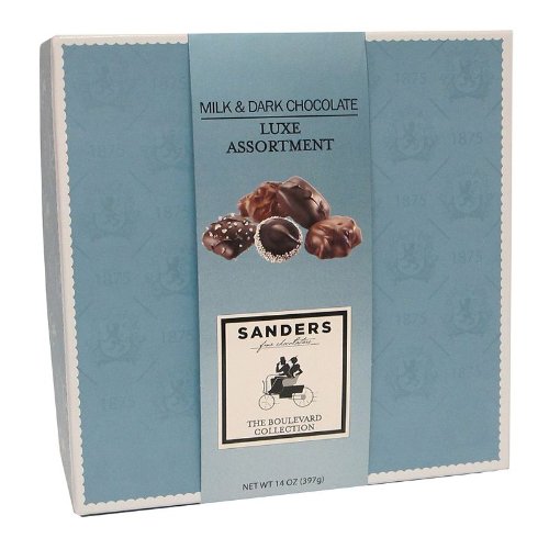 Sanders Luxe Assortment milk & dark chocolate from The Boulevard Collection, 14-oz. box