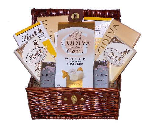 White Chocolate Galore Godiva & Lindor Holiday Gourmet Gift Basket