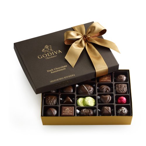 GODIVA Chocolatier Dark Chocolate Gift Box 27 Pieces