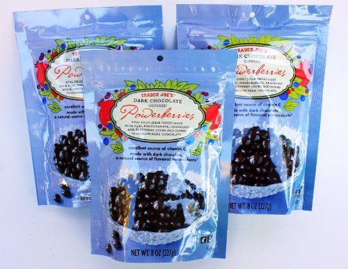 Trader Joe’s Dark Chocolate Covered Power Berries with Acai, Pomegranate, Cranberry and Blueberry – 3 PACK