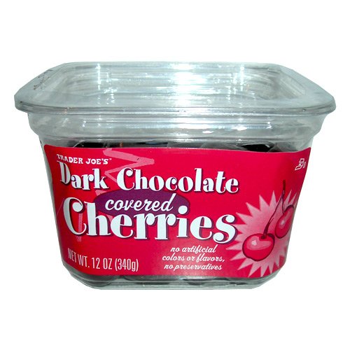 Trader Joe’s Dark Chocolate Covered Cherries No Artificial Colors or Flavors, No Preservatives