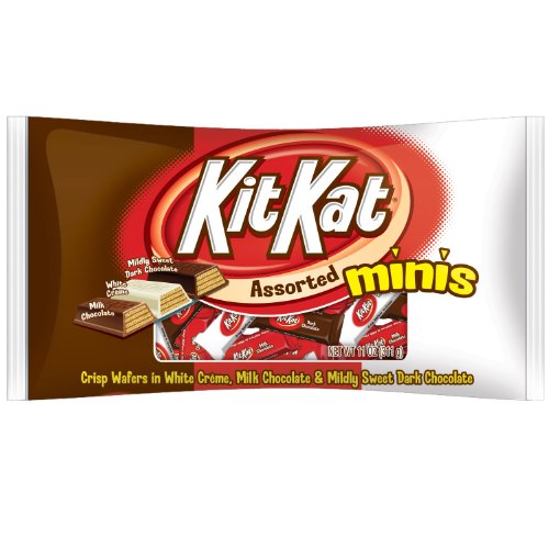 Kit Kat Assorted Minis, Crisp Wafers in Milk Chocolate, 11-Ounce Bags (Pack of 4)