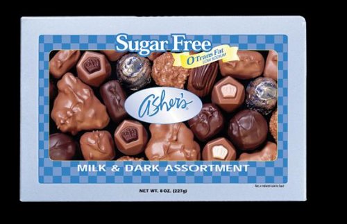 Asher’s Sugarfree Milk & Dark Chocolate Assortment – 8oz Gift Box