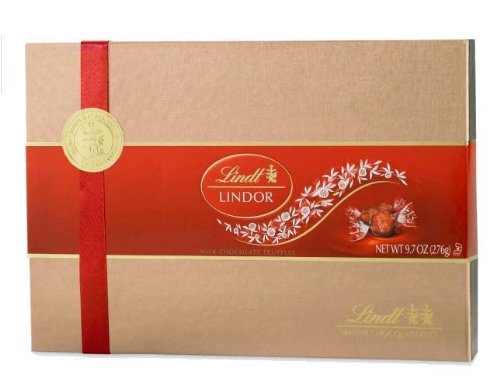 Lindt Lindor Milk Chocolate Truffles Gift Box, 9.7 oz