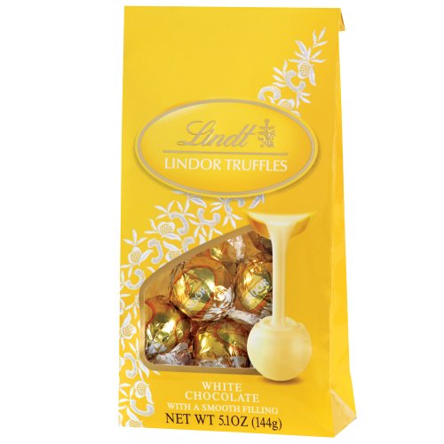 Lindt LINDOR White Chocolate Truffles, 5.1 Ounce (Pack of 4)