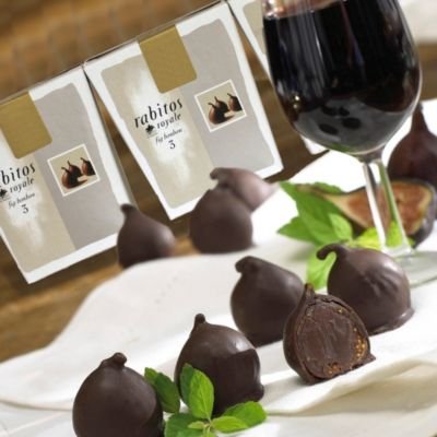 Rabitos Royale Dark Chocolate Fig Bonbons Mini Gift Box (3 individually wrapped, 1.6 oz/ 47 g)