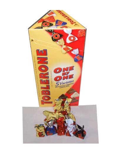 Toblerone One By One Individually Wrapped Holiday Gift Box Chocolate Asortmen…