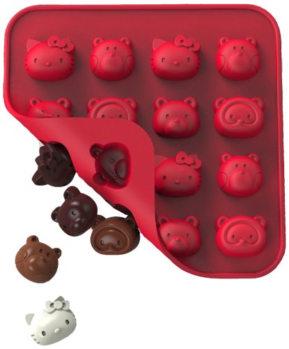 Siliconezone SZ13OM-11832AA Hello Kitty 16-Cup Chocolate Mold, Red