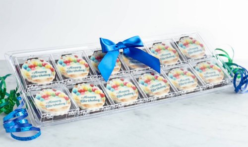12 Pack Happy Birthday Chocolates Gift (Blue Ribbon)