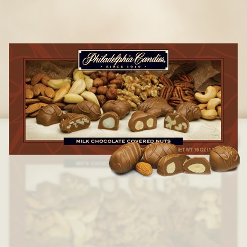 Philadelphia Candies Milk Chocolate Covered Nuts, 2 lb. Gift Box