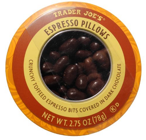 Trader Joe’s Espresso Pillows Crunchy Toffeed Espresso Bits Covered in Dark Chocolate
