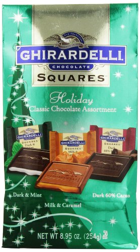 Ghirardelli Chocolate Squares, Premium Holiday Chocolate Assortment, 8.95-Ounce Bags (Pack of 4)