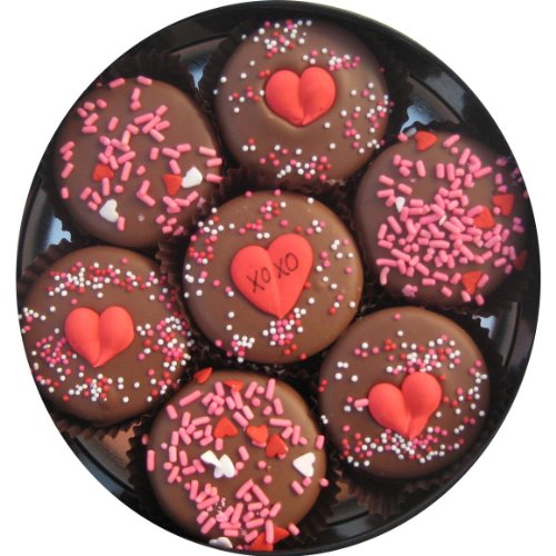 Dark Chocolate Dipped Oreos Decorated with Hugs and Kisses 7 Oreo Assortment