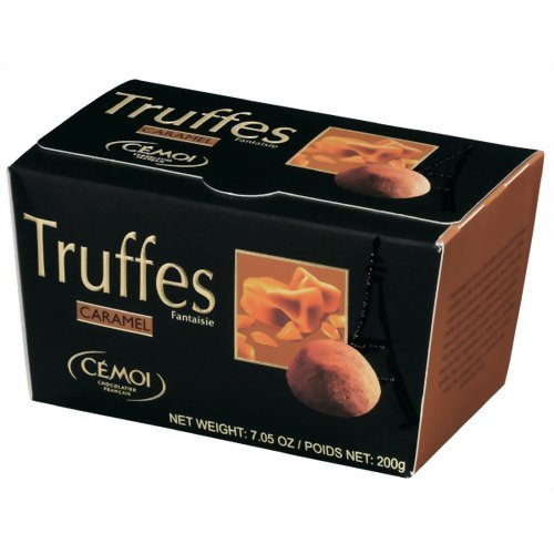 Cemoi Truffes Fantaisie – Fancy Chocolate Truffles CARAMEL TOFFEE – Ballotin Gift Box 7 oz.