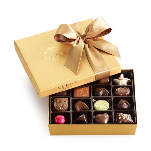 GODIVA Chocolatier Gold Ballotin Classic Gold Ribbon 19 Pieces