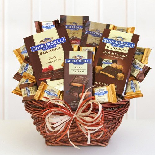 California Delicious Ghirardelli Dark Chocolate Gift Basket