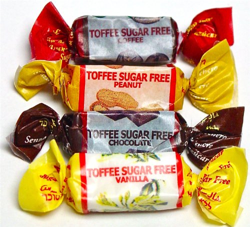 Golightly ASSORTED TOFFEES, 1 lb, Sugar Free, Individually wrapped (about 65 pcs)