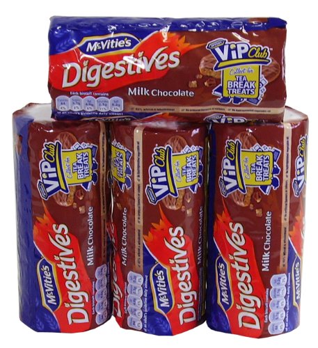 Mcvities Digestive Biscuits Milk Chocolate 300gr (10.6ozs)-pack 4
