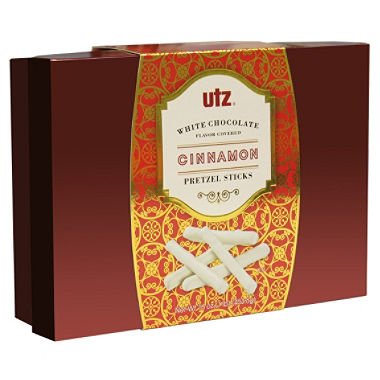 2 Boxes of Utz 16 Oz. Box White Chocolate Covered Cinnamon Pretzel Sticks