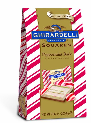 Ghirardelli Peppermint Bark Squares with Dark Chocolate, 7.06 oz Bag