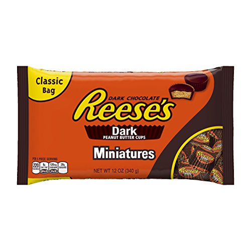 Reese’s Dark Chocolate Peanut Butter Cup Miniatures, 12-Ounce Bags (Pack of 4)