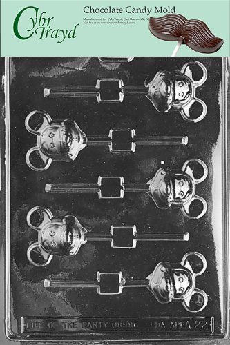 Cybrtrayd A022 Mouse Lolly (Mickey) Chocolate Candy Mold with Exclusive Cybrtrayd Copyrighted Chocolate Molding Instructions