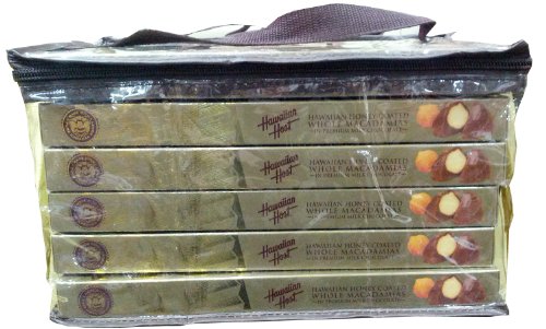 Hawaiian Host Hawaiian Honey-Coated Whole Macadamias in Premium Milk Chocolate GIFT BOX NET WT 7 OZ (198 g) 6 Pack