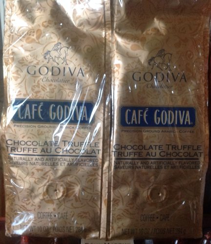 Café Godiva Chocolate Truffle Ground Coffee Two 10 oz. bags