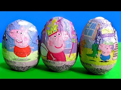 Peppa Pig Toys Surprise Easter Eggs Chocolate Nickelodeon George with Dinosaur and Princess Peppa