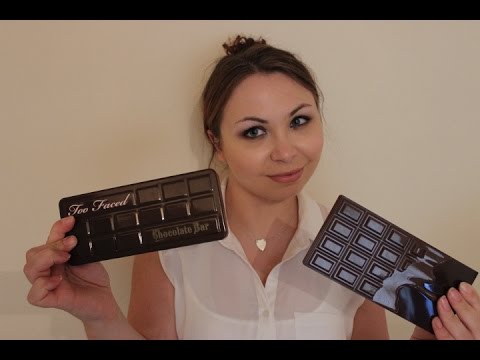 Is It A Dupe? Too Faced Chocolate Bar Palette Vs I Heart Make Up I Heart Chocolate Palette