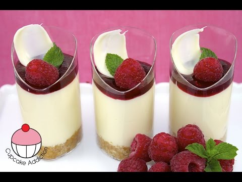 Raspberry Dessert Cups with White Chocolate Cheesecake – Recipe by Cupcake Addiction