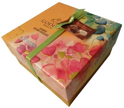 Godiva Belgian Chocolates Gift Box, Assorted, 27 Count