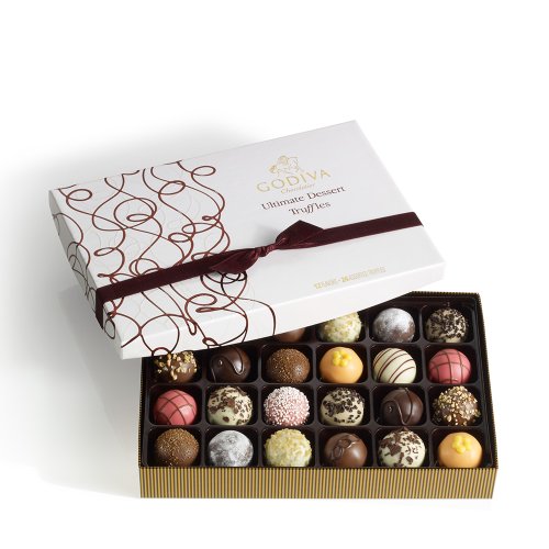 Godiva Chocolatier Ultimate Dessert Truffles Gift Box, 24 Count